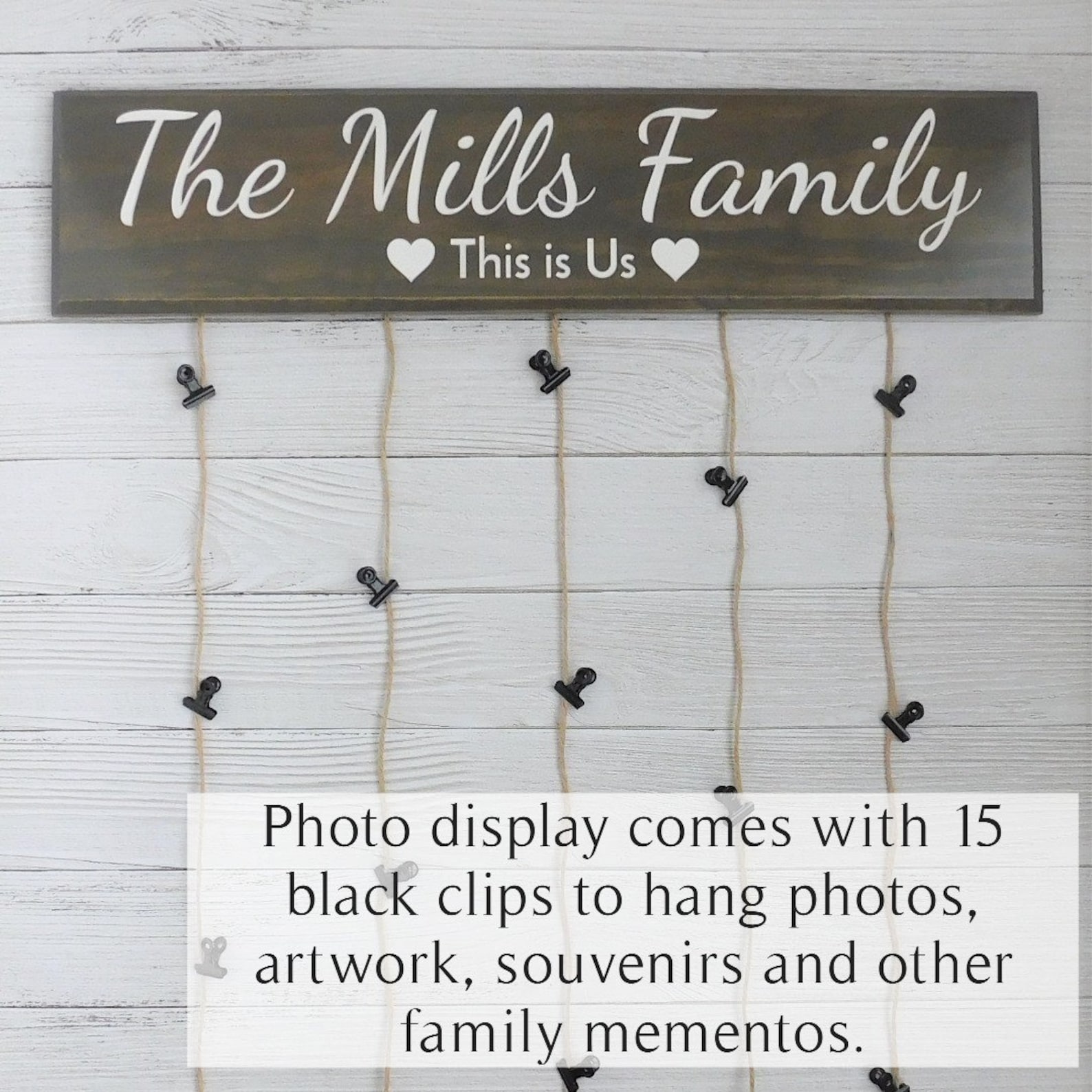 Sign For Picture Personalized Family Photo Display Sign, Custom Picture Wall Organizer ...