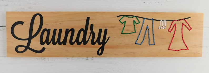 Rustic Wooden Laundry Room Home Decor Sign Farmhouse Laundry image 3