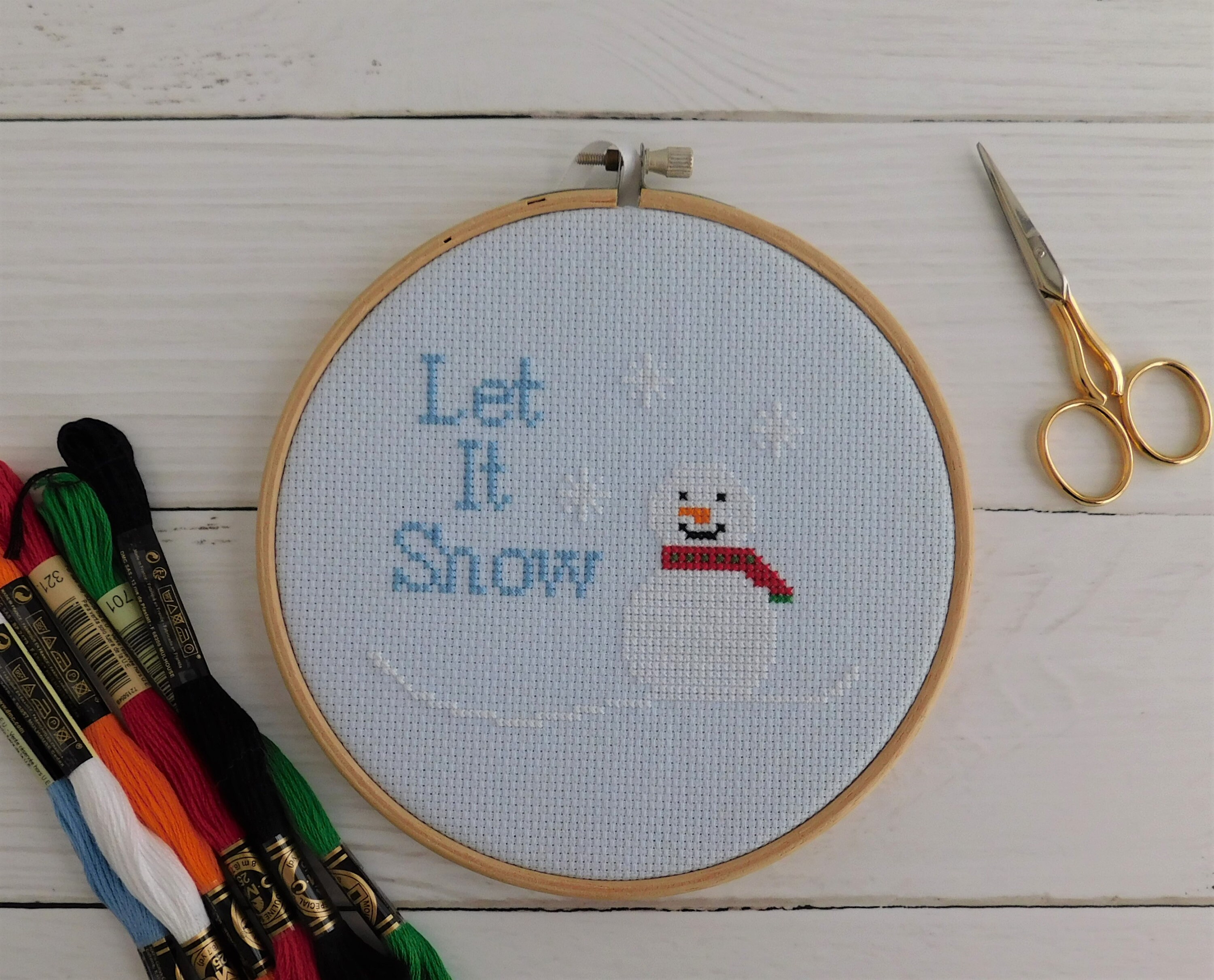 Home & Hobby Let it Snow Christmas Cross Stitch Pattern Christmas Eve ...