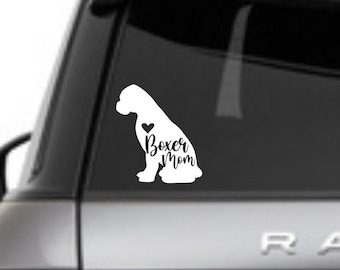 Boxer Mom Car Decal, Boxer Dog Decal, Car window Decal, Vinyl Car Decal, Dog Mom gift, boxer Mom gift, Boxer lover
