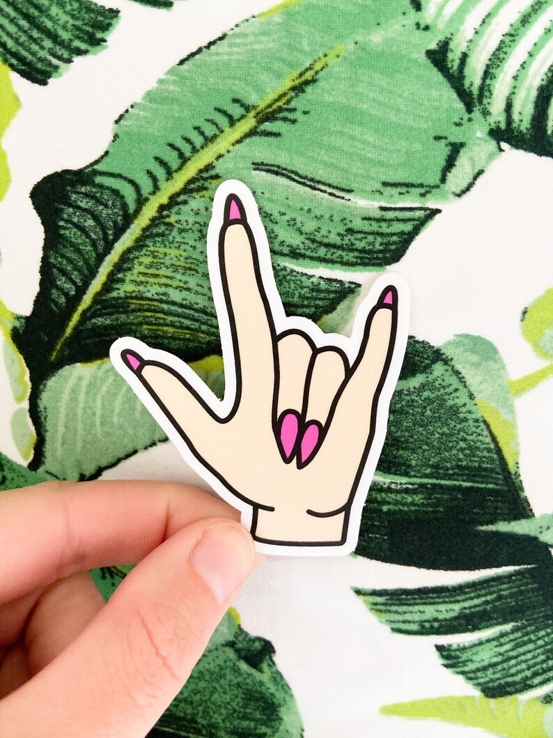 I Love You Hand Sticker Ily Hand Signal American Sign Etsy I Love You Hand Sticker Ily Hand Signal American Sign Etsy