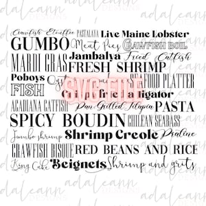 Cibo Louisiana Cajun SVG, design di stampa orgogliosa Louisiana Girl, creazione di File Cricut, File per Cricut, Per Silhouette, File di taglio, Svg