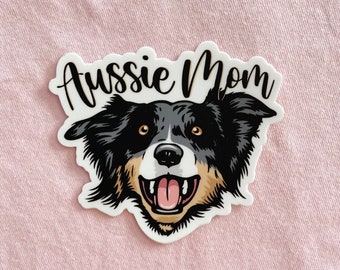 Aussie Mom Australian Shepherd Mom Dog Parent Aussie Parent Tri Colored Aussie Shepherd mom Aussie Family Aussie Parent Vsco water bottle