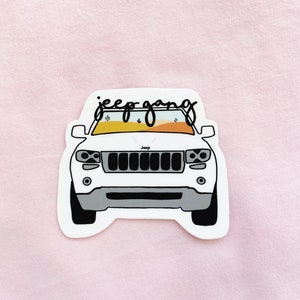 Jeep Gang Sticker, sticker laptop, Cute Car Stickers, Waterproof Stickers, Jeep Grand Cherokee sticker, Cool stickers for hydroflask yeti