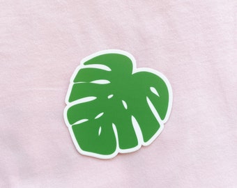 Monstera Plant Sticker, Plant Lady Stickers, Waterproof Stickers,  Green Leaf Sticker, Waterproof sticker, VSCO, water bottle sticker, Yeti