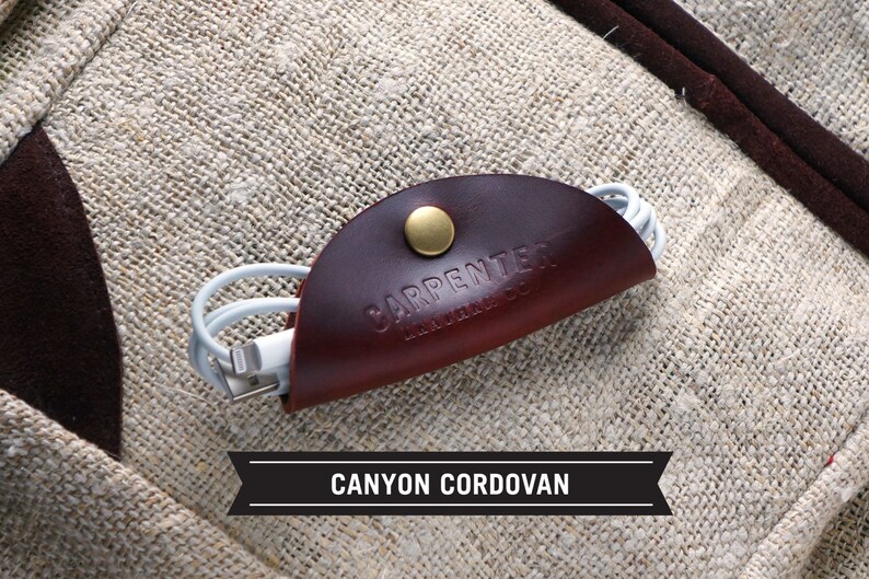Handmade Genuine Leather Cord Taco Cable Organizer Etsy