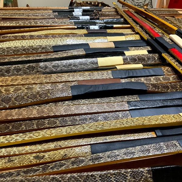 Snake Skin Backed Osage Bow - Handcrafted Traditional Archery