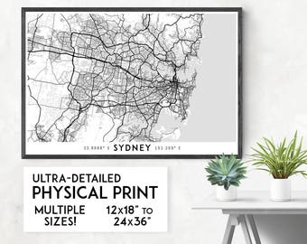 Sydney map | Etsy