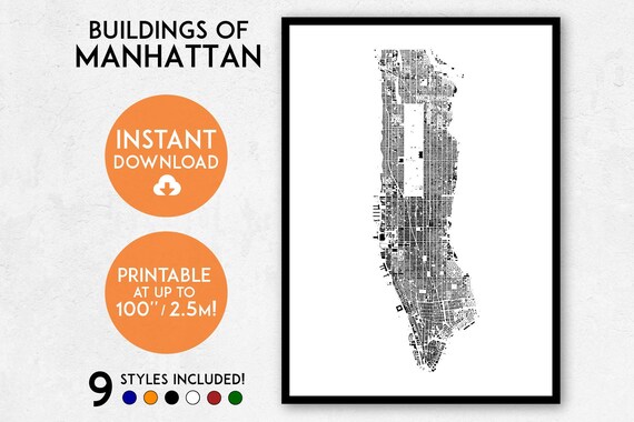 manhattan map print printable new york map print manhattan