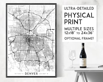 Every Road in Denver map poster, Denver print, Colorado print, Denver map print, Denver city map, Denver poster, Denver wall art