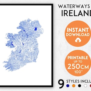 Irland Karte Druck, Irland Print, Irland Poster, Irland Wandkunst, Karte von Irland, Irland Kunstdruck, Irland Karte Poster, Irland Geschenk