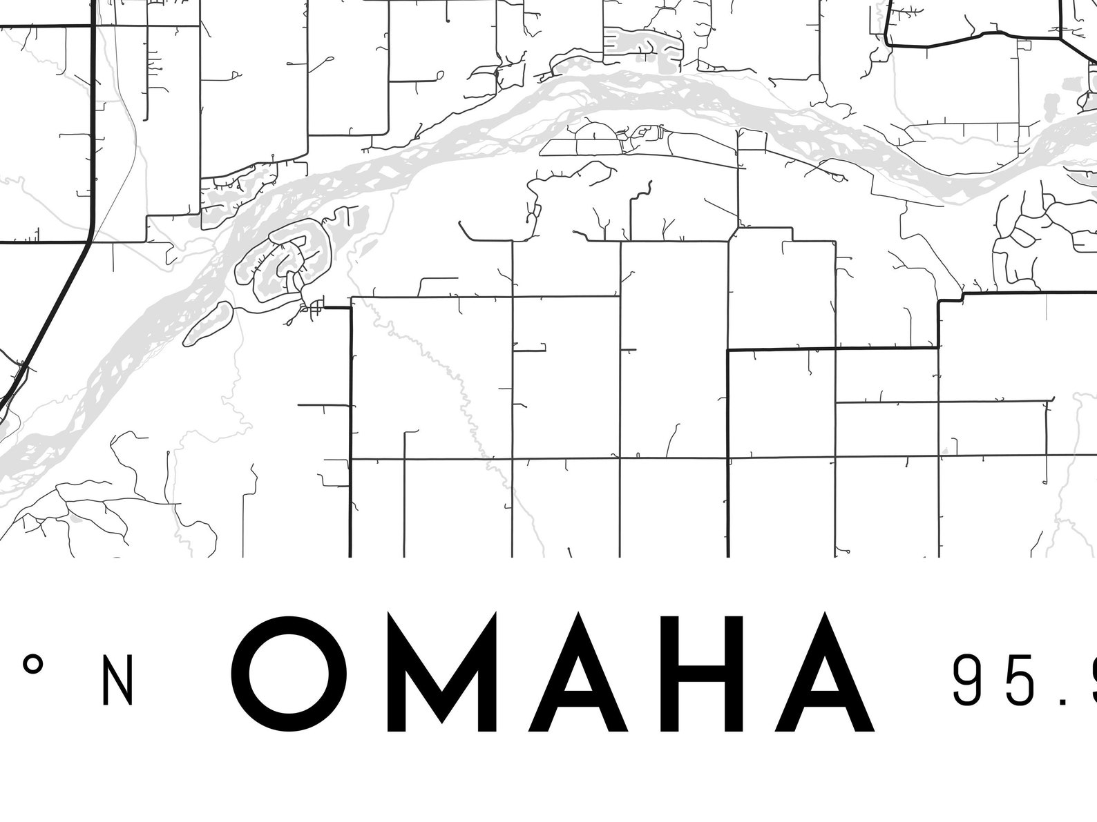 Omaha Map Print Omaha Print Omaha City Map Omaha Poster - Etsy
