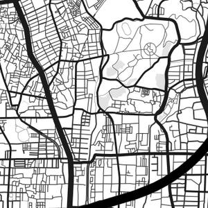 Osaka Map Print, Printable Osaka Map Art, Osaka Print, Japan Map Print ...