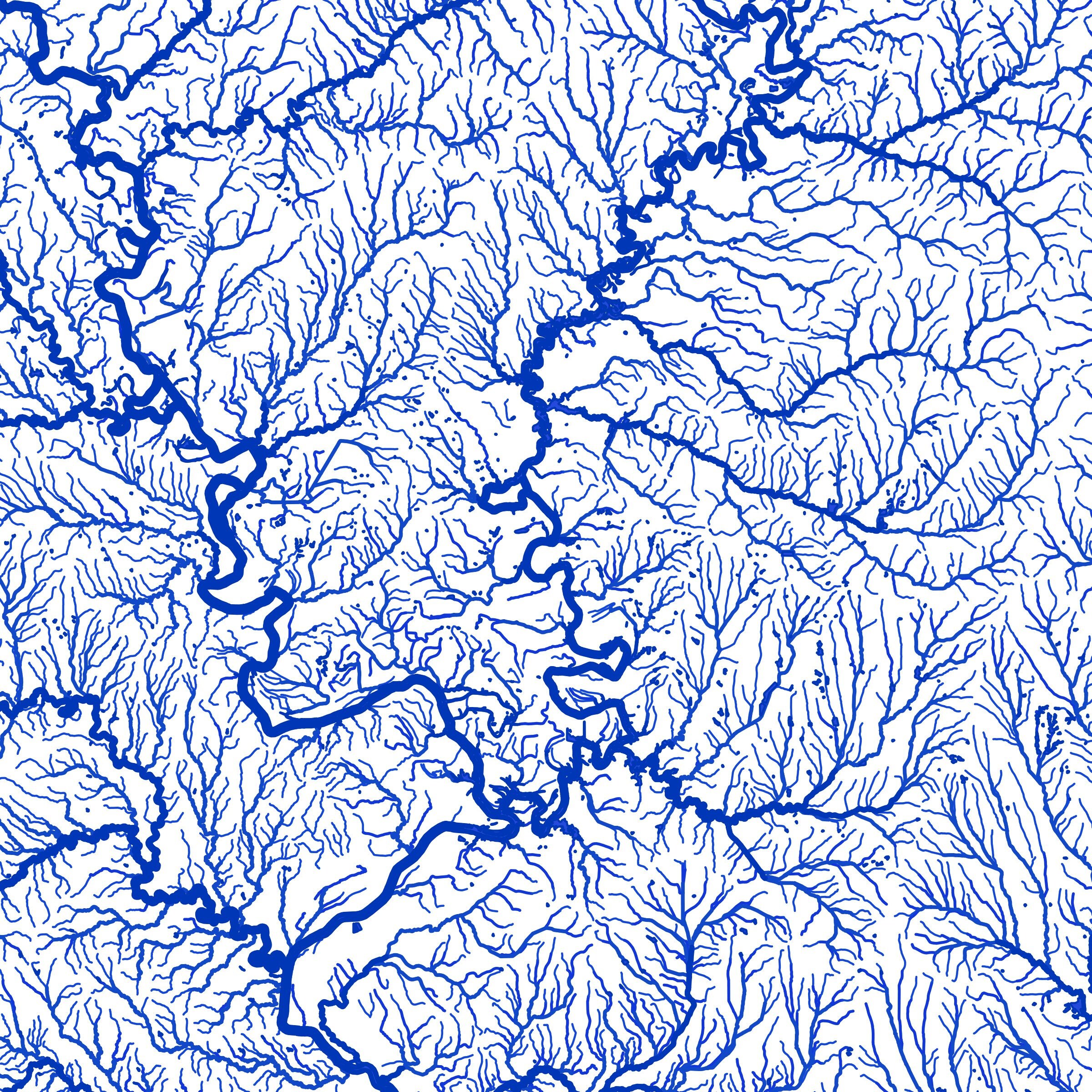 Alabama Rivers Map Art Print: Detailed USA Wall Art (digital Download ...