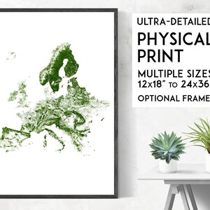 Wälder Europas Poster | Physische Europa Karte Druck, Europa Druck, Europa Kunst, Europa Karte Kunst, Europa Wand Kunstdruck, Karte von Europa