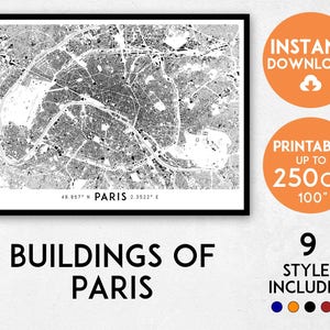 Kaart van Parijs afdrukken, afdrukken van Parijs, stadsplattegrond van Parijs, poster van Parijs, kunst aan de muur Parijs, kaart van Frankrijk Kaart van Parijs, kunst van Parijs, kaartposter van Parijs, cadeau Parijs
