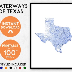 Texas map art, Printable Texas print, Texas map print, Texas art, Texas poster, Texas wall art, Texas gift, Texas wall art, Map of Texas