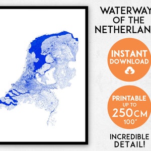 Kaart van Nederland, afdrukbare kaartkunst van Nederland, afdruk van Nederland, kunst van Nederland, poster van Nederland, kaart van Nederland, kaart van Nederland, Nederlandse kaart