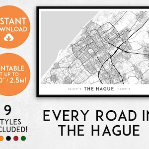 Den Haag Karte drucken, bedruckbare Karte von Den Haag, Kunst von Den Haag, Karte von Haag, Kunst von Haag, Plakat von Haag, Wandkunst von Haag, Geschenk von Haag, Karte von Niederlande, Holland