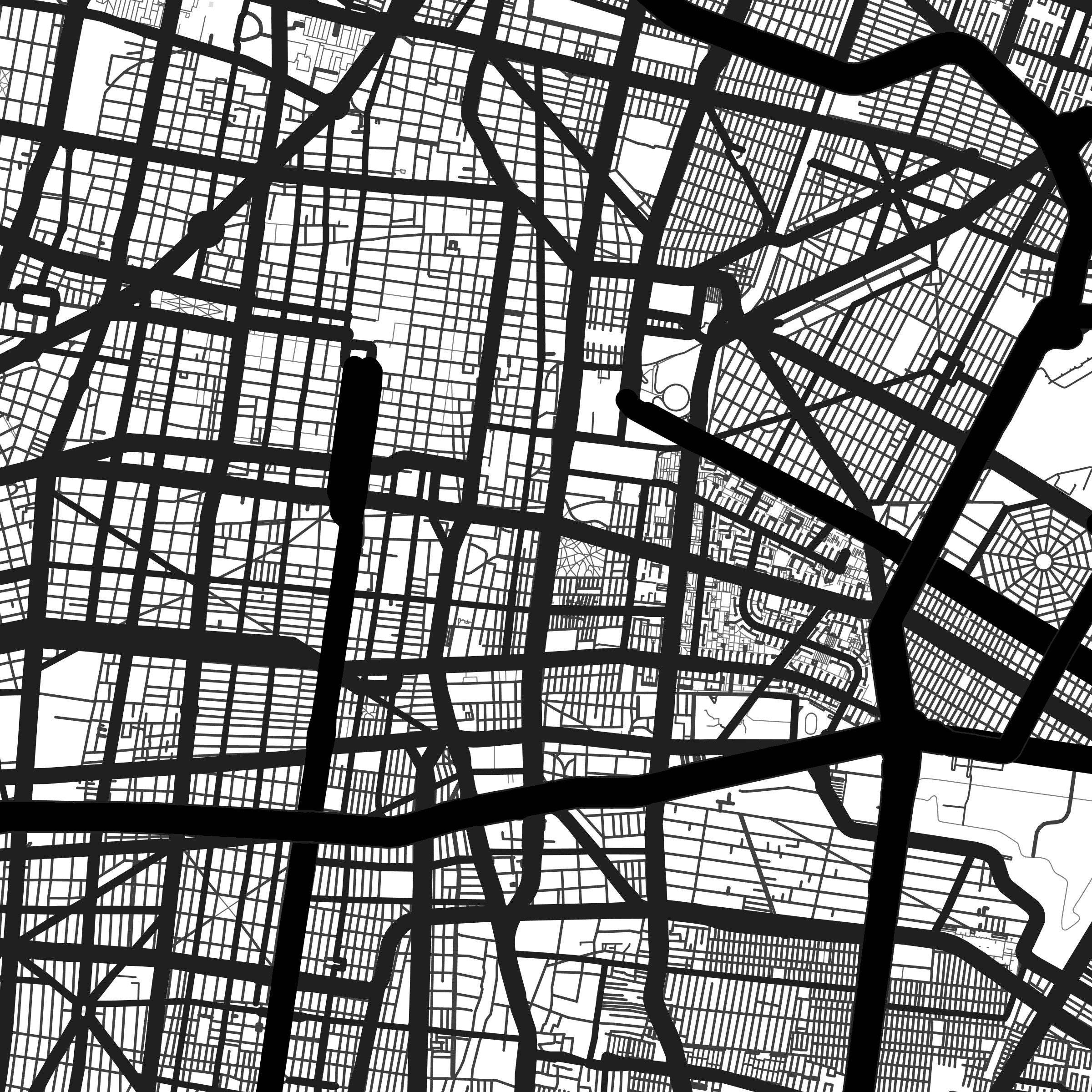 Mexico City map print Printable Mexico City map art Mexico | Etsy