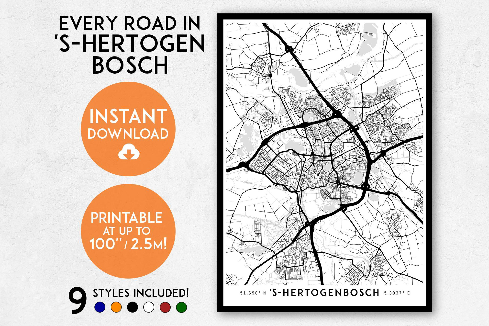 Den Bosch Map Print, Printable the Netherlands Map Art, 's-hertogenbosch  Print, 's-hertogenbosch Art, 's-hertogenbosch Poster, Holland Map - Etsy  Norway