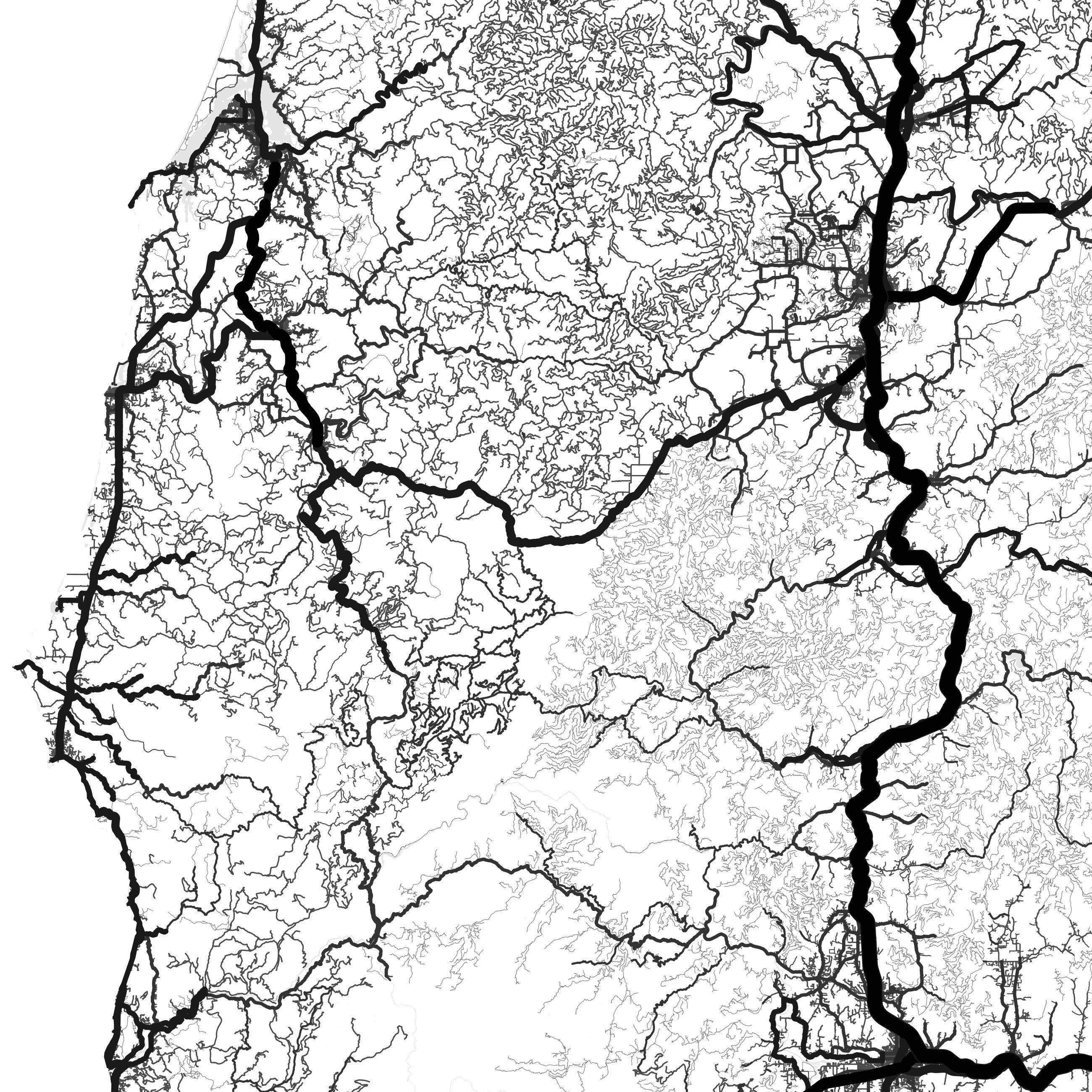 Oregon Map Print Printable Oregon Map Art Oregon Print USA | Etsy