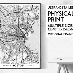 Every Road in Boston map poster, Boston print, Massachusetts print, Boston map print, Boston city map, Boston poster, Boston wall art