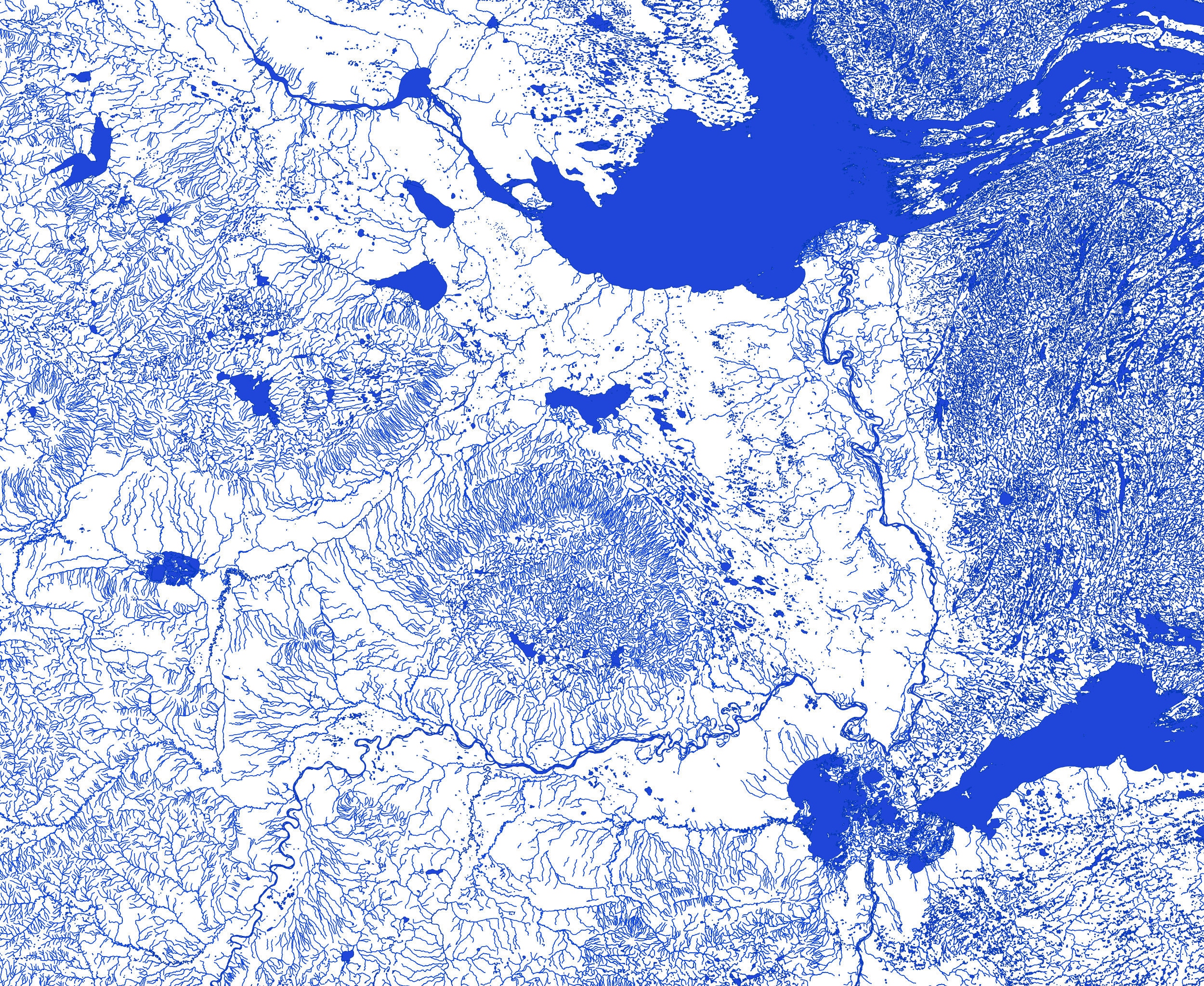 Waterways of Canada Map Poster Canada Print Canada Map - Etsy Canada