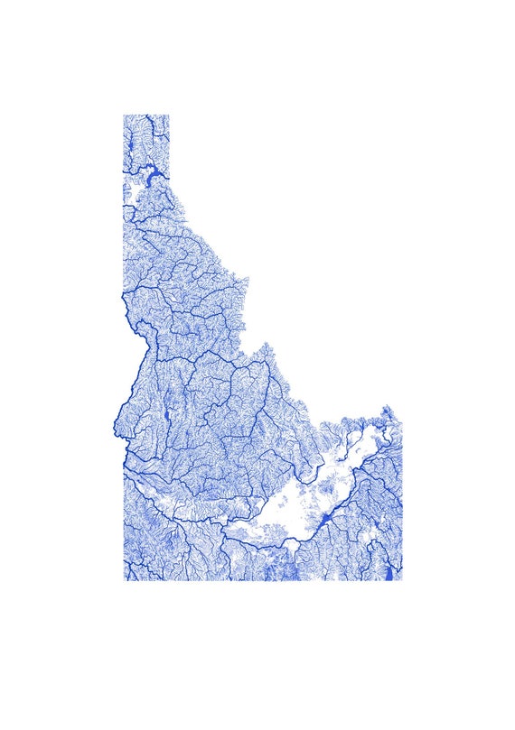 Idaho state map art map art America map art USA map print travel print Idaho state map print Idaho map print