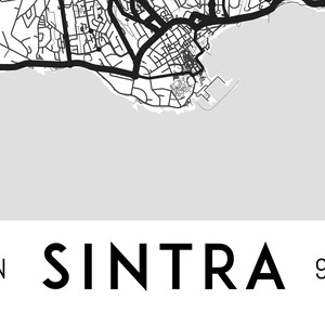 Sintra Map Print, Printable Sintra Map Art, Sintra Print, Portugal Map ...