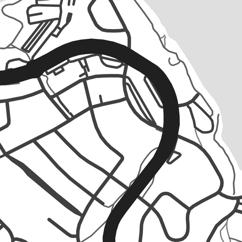 Jindabyne map print Printable Jindabyne map art Jindabyne Etsy