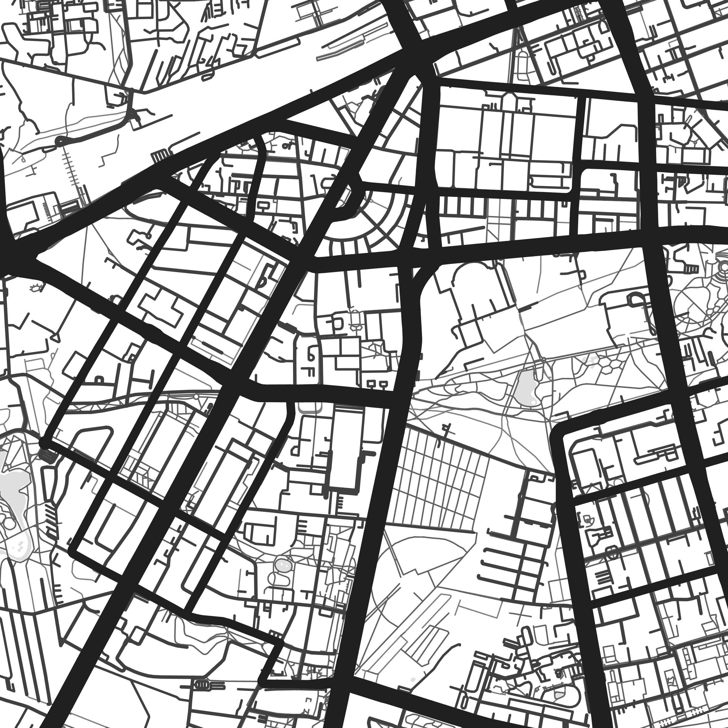 Warsaw Map Print Printable Warsaw Map Art Warsaw Print | Etsy