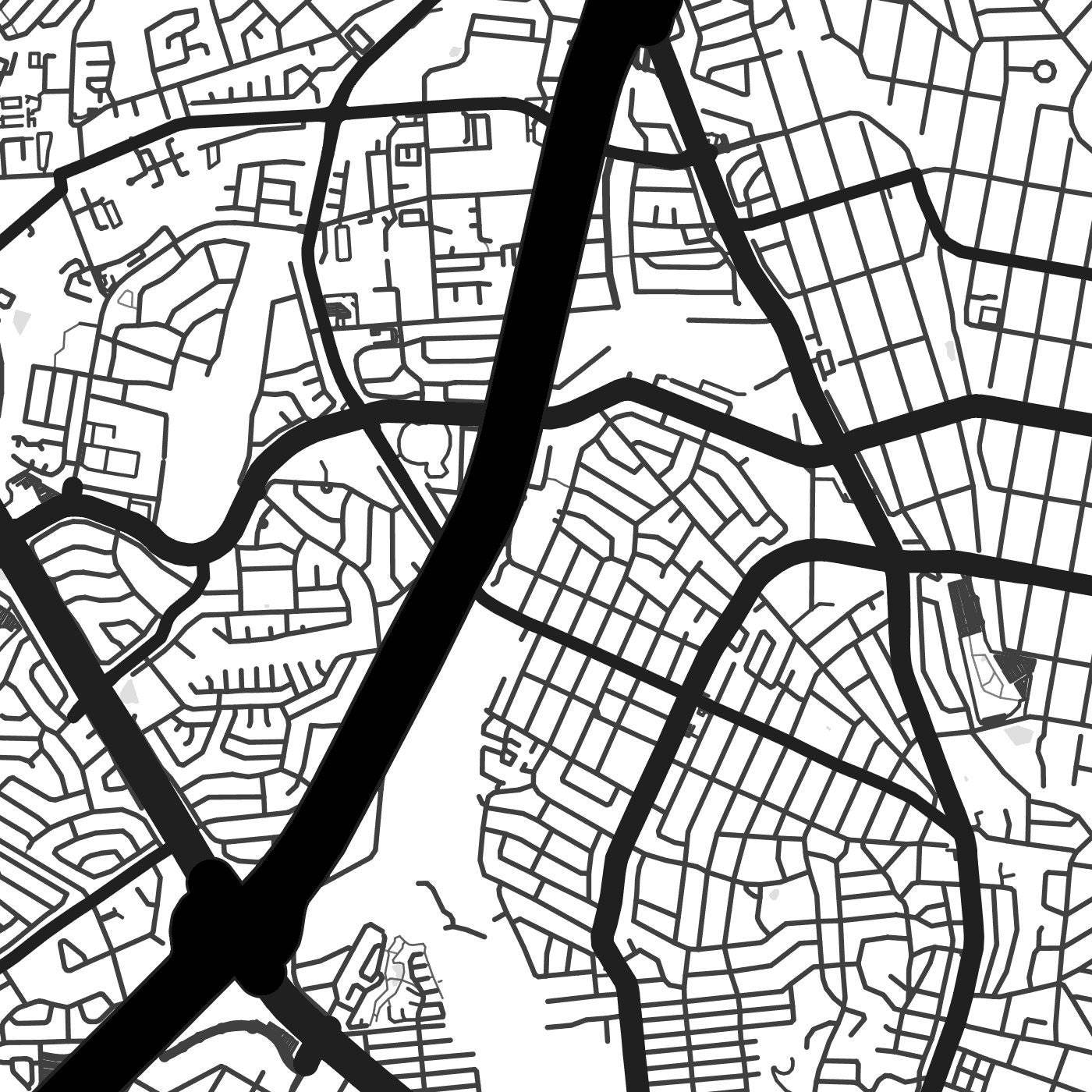 Johannesburg map print Printable Johannesburg map art Etsy España