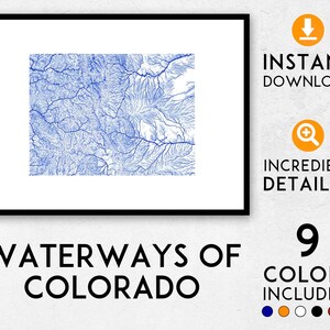 Colorado Map Print, Colorado Print, Colorado Poster, Colorado Wall Art ...