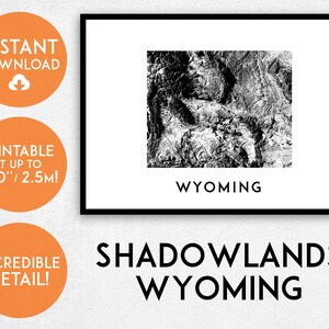 Wyoming map print, Printable Wyoming map art, Wyoming print, Wyoming art, Wyoming poster, Wyoming wall art, Wyoming gift, Map of Wyoming