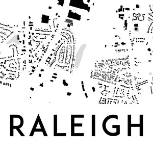 Buildings of Raleigh map print, Raleigh print, North Carolina map, Raleigh poster, Raleigh wall art, Map of Raleigh, Raleigh art print image 9
