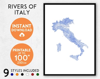 Italy map print, Printable Italy map art, Italy print, Italy map, Italy art, Italy poster, Rome Italy wall art, Italy gift, Map of Italy