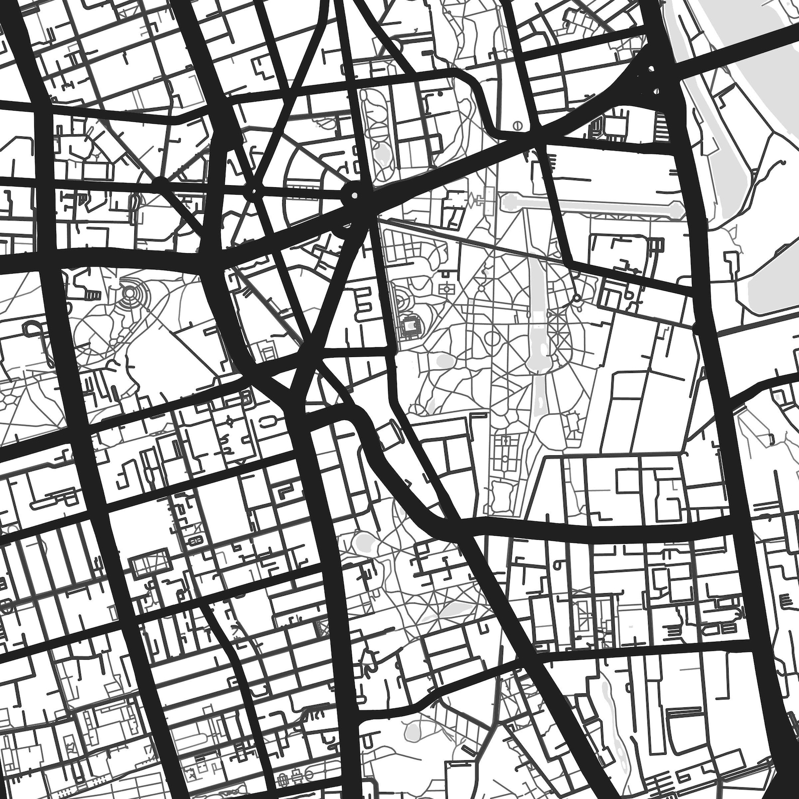 Warsaw Map Print Printable Warsaw Map Art Warsaw Print - Etsy