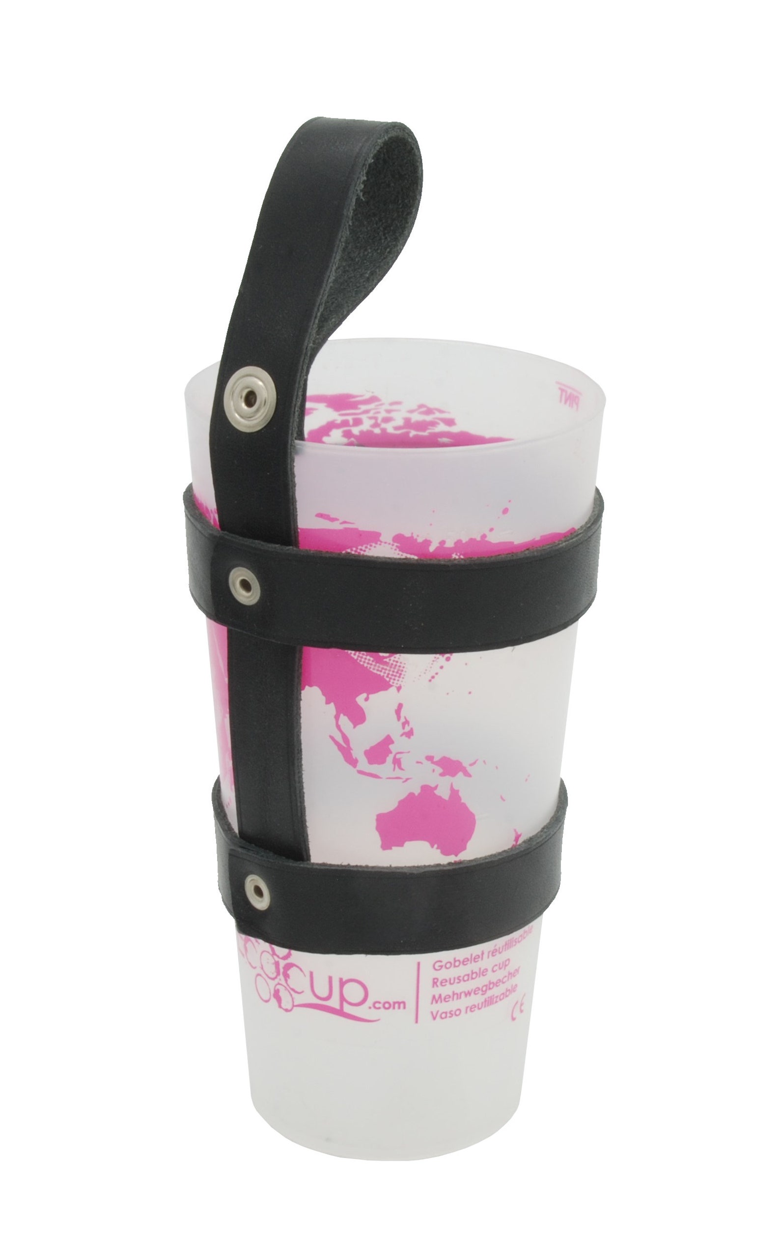 Black Leather Cup Holder Etsy