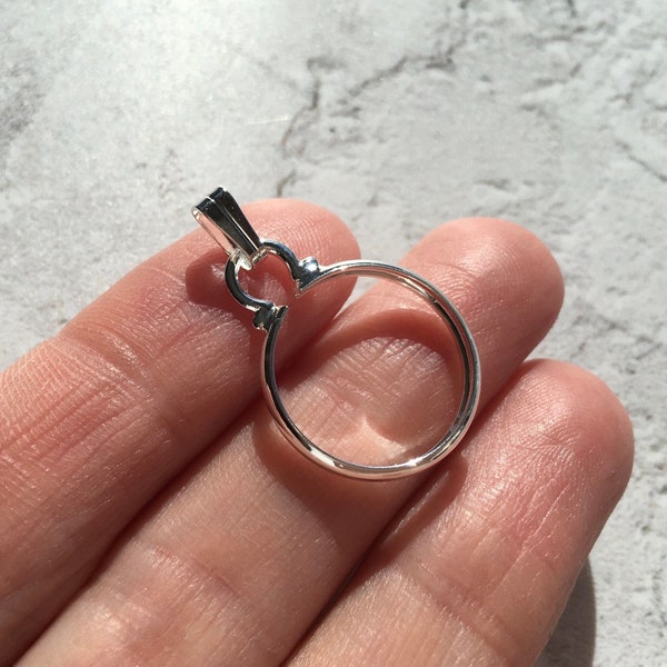 1 x Silver Plated 16mm Marble Setting - Perfect for Sea Glass and Clay Marbles (cats eyes)