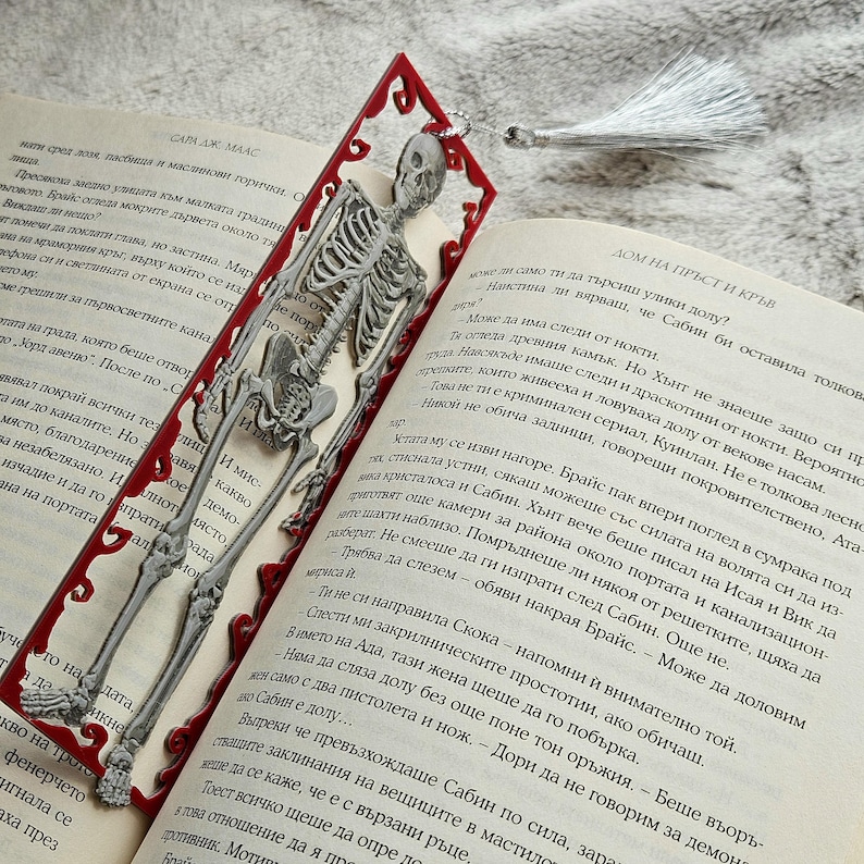 Scientology Bookmark Gothic Skeleton Bookmark With Red Swirl Frame & Silver Tassel - Etsy