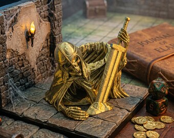 The Rotlord: 3D Printed Skeletal Knight Dice Tower