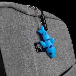 Articulated Shark | Fidget Toy | Desk Buddy | Ocean Gift | Keychain Shark | Custom Color | Shark Lover Gift | Sensory Toy