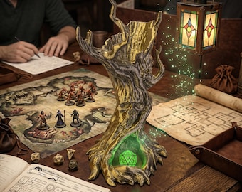 Dreadwood Skull Dice Tower – 3D Printed Fantasy Tabletop Accessory