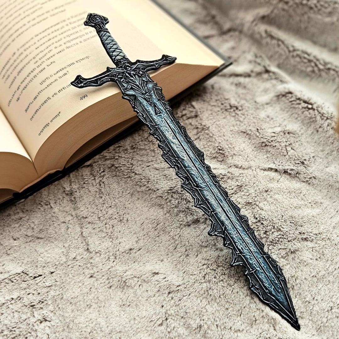 Nightfang Sword Bookmark | 3D Printed Fantasy Blade | Gothic Book Mark ...