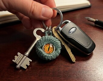 Dragon Eye Keychain - Handcrafted Mythical Guardian Keyring