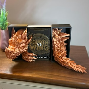 Dragon Book Nook Insert – ACOTAR Inspired | 3D Printed Bookshelf Decor | Fantasy Gift for Readers | Bookish Shelf Display