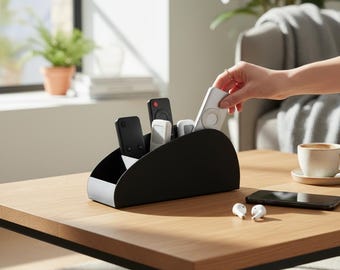 Suporte para controle remoto impresso em 3D | Organizador de mesa minimalista em PLA ecológico