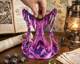3D Printed Wizard Dice Tower – Color-Shifting Sorcerer for D&D RPGs