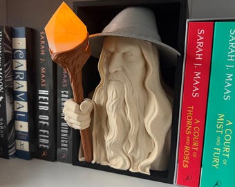 Glowing Wizard Book Nook | 3D Printed Fantasy Bookshelf Insert